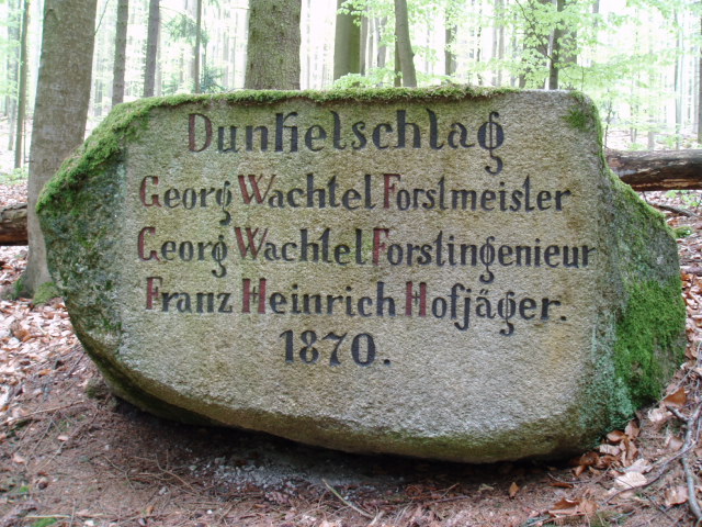 Pomník Dunkelschlag (stinná seč) Dubovici 1870 – 201304