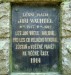 Wachtelův pomník na Jemčině, detail desky – 201304